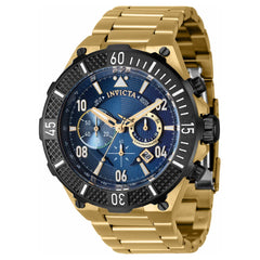 Invicta Men's Chronograph Watch - Aviator Blue Dial Yellow Gold Bracelet | 40508
