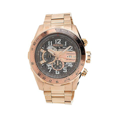 Invicta Men's Chronograph Watch - Aviator Charcoal and Rose Gold Dial Bracelet | 36676
