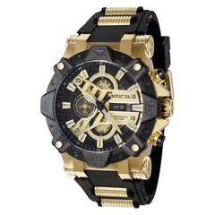 Invicta Men's Chronograph Watch - Aviator Gold Tone and Black Dial Strap | 40183