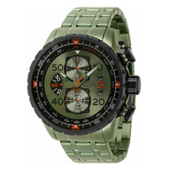 Invicta Men's Chronograph Watch - Aviator Green and Black Dial Bracelet  | 40703