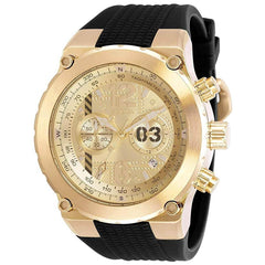 Invicta Men's Chronograph Watch - Aviator Japanese Quartz Gold Tone Dial Strap | 31582