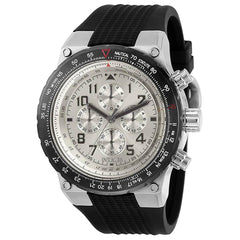 Invicta Men's Chronograph Watch - Aviator Light Brown Dial Silicone Strap | 31597