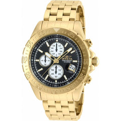 Invicta Men's Chronograph Watch - Aviator Quartz Black and White Dial Bracelet | 21649