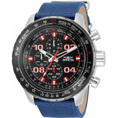Invicta Men's Chronograph Watch - Aviator Quartz Black Dial Blue Nylon Strap | 34024