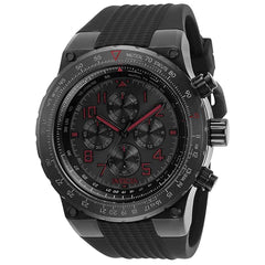 Invicta Men's Chronograph Watch - Aviator Quartz Black Dial Silicone Strap | 31598