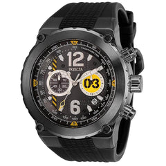 Invicta Men's Chronograph Watch - Aviator Quartz Black, Silver and Yellow Dial | 31584