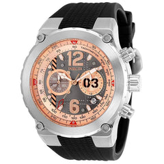 Invicta Men's Chronograph Watch - Aviator Quartz Grey and Rose Gold Dial Strap | 31580