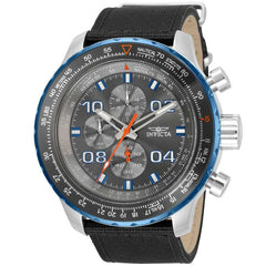 Invicta Men's Chronograph Watch - Aviator Quartz Grey Dial Black Nylon Strap | 34025