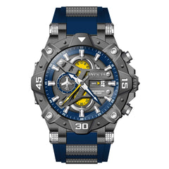 Invicta Men's Chronograph Watch - Aviator Quartz Gunmetal and Blue Strap | 40182