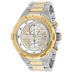 Invicta Men's Chronograph Watch - Aviator Quartz Silver & Gold Dial Bracelet | 28120