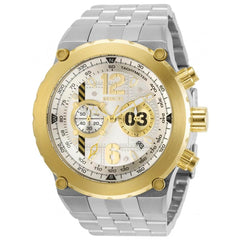 Invicta Men's Chronograph Watch - Aviator Silver and Gold Dial Bracelet | 31591
