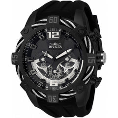 Invicta Men's Chronograph Watch - Bolt Black Dial Rotating Bezel Strap | 33183