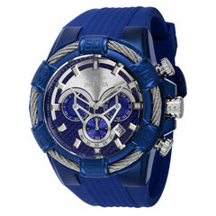 Invicta Men's Chronograph Watch - Bolt Blue and Silver Dial Silicone Strap | 40670