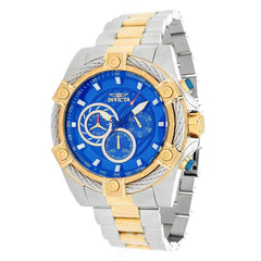 Invicta Men's Chronograph Watch - Bolt Blue Dial Two Tone Steel Bracelet | 25522