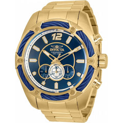Invicta Men's Chronograph Watch - Bolt Blue Dial Yellow Gold Bracelet | 31477
