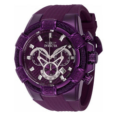 Invicta Men's Chronograph Watch - Bolt Dark Purple and Silver Dial Strap | 40663