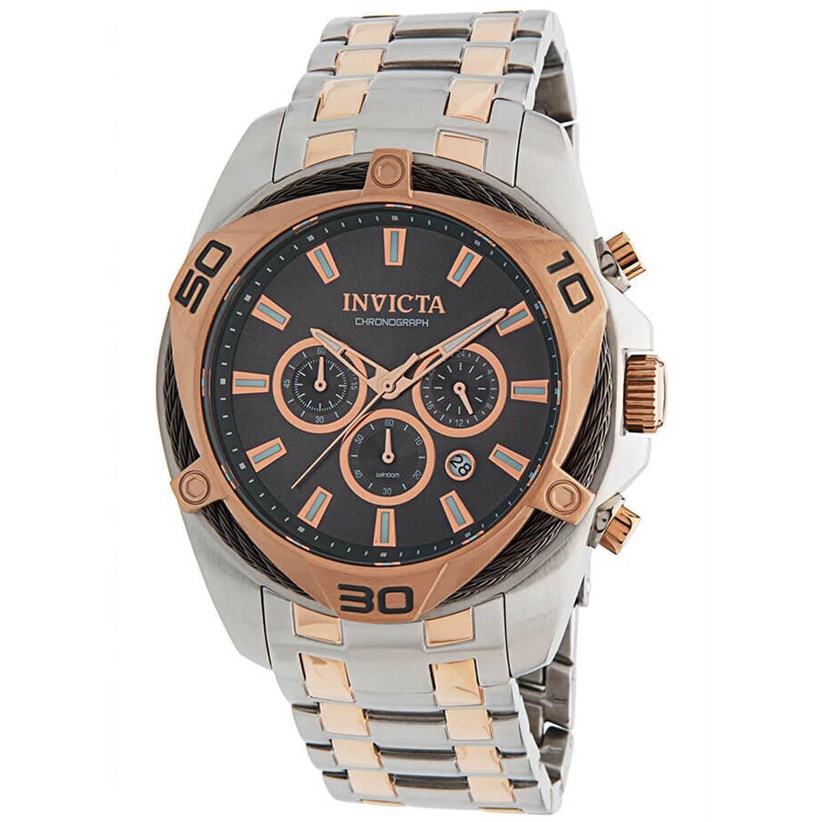 Invicta Rose Gold and Grey Chronograph Watch Invicta Women main image 3