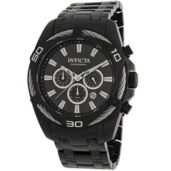 Invicta Men's Chronograph Watch - Bolt Quartz Black Stainless Steel Bracelet | 34136