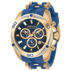 Invicta Men's Chronograph Watch - Bolt Quartz Blue and Rose Gold Dial Strap | 31318