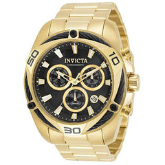 Invicta Men's Chronograph Watch - Bolt Quartz Yellow Gold Steel Bracelet | 31325