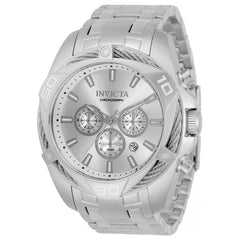 Invicta Men's Chronograph Watch - Bolt Silver Dial Stainless Steel Bracelet | 34117
