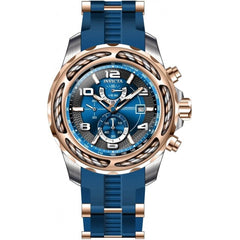 Invicta Men's Chronograph Watch - Bolt Two Tone Blue and Rose Gold Strap | 31239