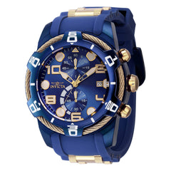 Invicta Men's Chronograph Watch - Bolt Two Tone Blue and Yellow Gold Strap | 40724