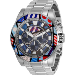 Invicta Men's Chronograph Watch - Britto Rotating Bezel Silver Tone Bracelet | 32402