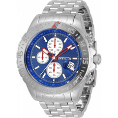 Invicta Men's Chronograph Watch - Cruiseline Blue and White Dial Bracelet | 33501