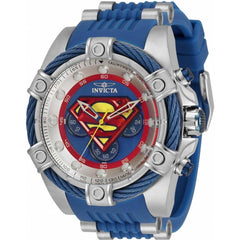 Invicta Men's Chronograph Watch - DC Comics Superman Silver and Blue Strap | 33188