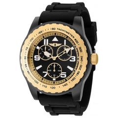Invicta Men's Chronograph Watch - I by Invicta Black Dial Gold Tone Bezel | IBI36512