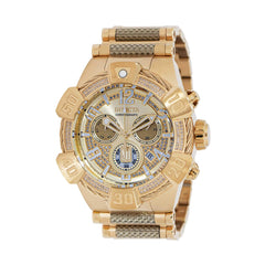 Invicta Men's Chronograph Watch - Jason Taylor Diamond Gold Tone Dial Bracelet | 40436