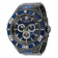 Invicta Men's Chronograph Watch - Jason Taylor Gunmetal and Blue Bracelet | 40208