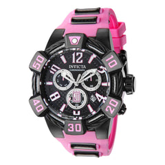 Invicta Men's Chronograph Watch - Jason Taylor Pink and Black Bezel Strap | 40449