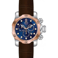 Invicta Men's Chronograph Watch - Jason Taylor Rose Gold Bezel Brown Strap | 31650