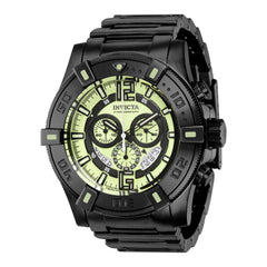 Invicta Men's Chronograph Watch - Luminary Green Dial Black Case Bracelet | 38196