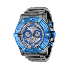 Invicta Men's Chronograph Watch - Luminary Quartz Charcoal Dial Blue Bezel | 38193