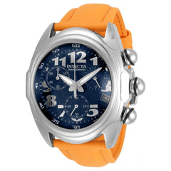 Invicta Men's Chronograph Watch - Lupah Blue Dial Orange Rubber Strap | 31406