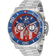 Invicta Men's Chronograph Watch - Marvel Captain America Quartz Bracelet | 35098
