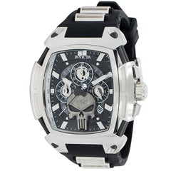 Invicta Men's Chronograph Watch - Marvel Punisher Quartz Black and Silver Dial | 37831