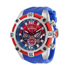 Invicta Men's Chronograph Watch - Marvel Red and Blue Dial Silicone Strap | 35095