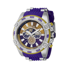 Invicta Men's Chronograph Watch - NFL Baltimore Ravens Silver and Blue Strap | 41968