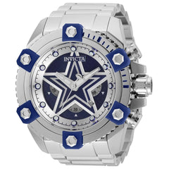 Invicta Men's Chronograph Watch - NFL Dallas Cowboys Quartz Silver and Blue Dial | 35498