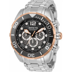 Invicta Men's Chronograph Watch - Pro Diver Black and Silver Dial Bracelet | 33828