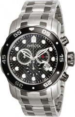 Invicta Men's Chronograph Watch - Pro Diver Black Carbon Fiber Dial Two Tone | 14339