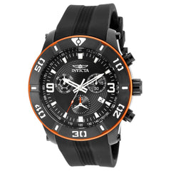 Invicta Men's Chronograph Watch - Pro Diver Black Dial Polyurethane Strap | 19827