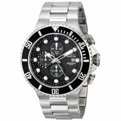 Invicta Men's Chronograph Watch - Pro Diver Black Dial Steel Bracelet Dive | 18906