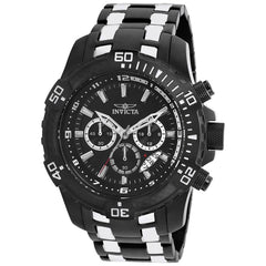 Invicta Men's Chronograph Watch - Pro Diver Black Dial Two Tone Bracelet | 26745