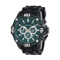 Invicta Men's Chronograph Watch - Pro Diver Black Steel and Rubber Strap | 40524