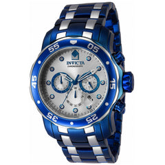 Invicta Men's Chronograph Watch - Pro Diver Blue and Silver Dial Bracelet | 40923